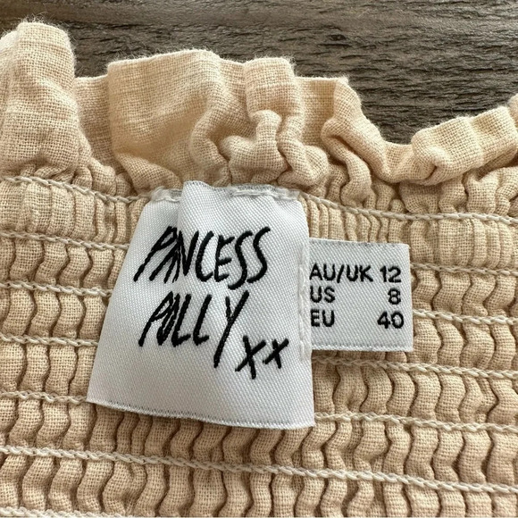 Princess Polly US size 8 Harper Lee Strapless Shorts Romper Playsuit smocked - Picture 4 of 9